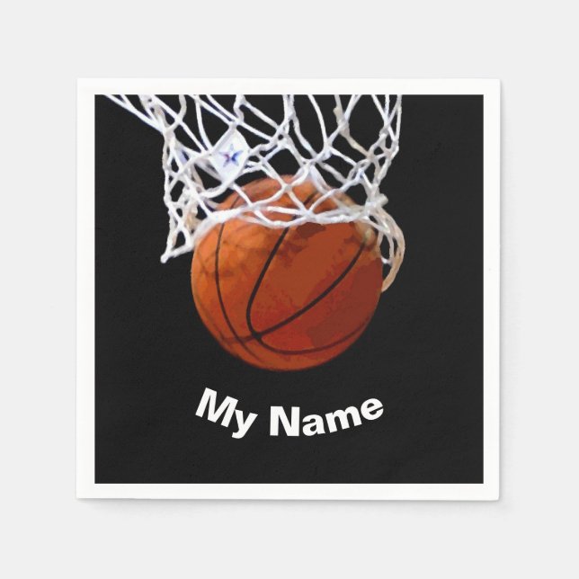 Basketball Your Name Custom Napkins (Front)