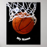 Basketball Your Name Custom Poster<br><div class="desc">Digital Sporting Images and Artworks - We Love Basketball - American Popular Sports</div>