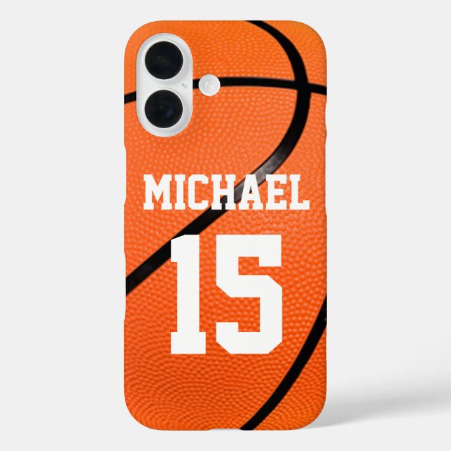 Basketball Your Name Customizable Case-Mate iPhone Case (Back)