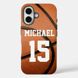 Basketball Your Name Customizable iPhone 16 Case