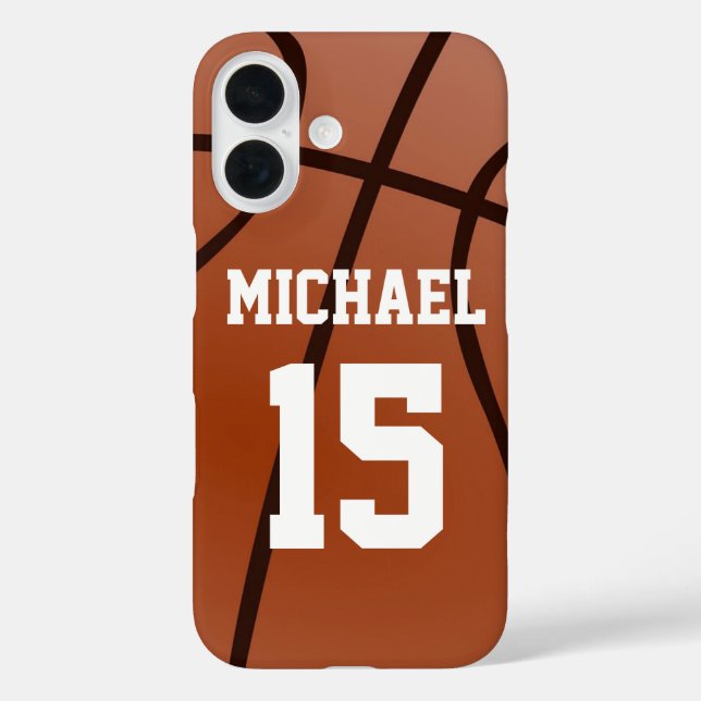 Basketball Your Name Customizable Case-Mate iPhone Case (Back)