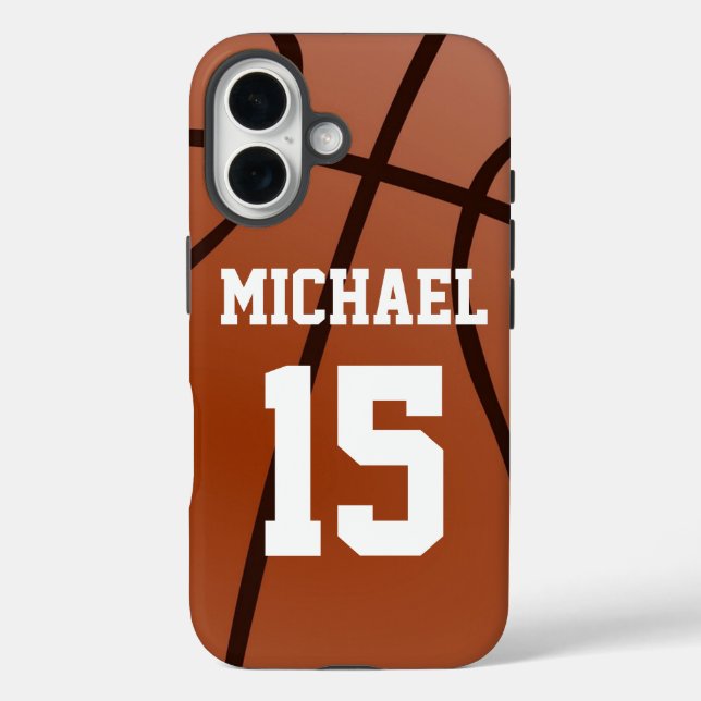 Basketball Your Name Customizable Case-Mate iPhone Case (Back)