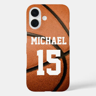 Basketball Your Name Customizable iPhone 16 Case
