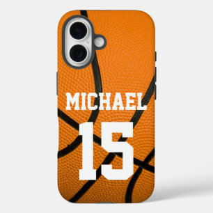 Basketball Your Name Customizable iPhone 16 Case