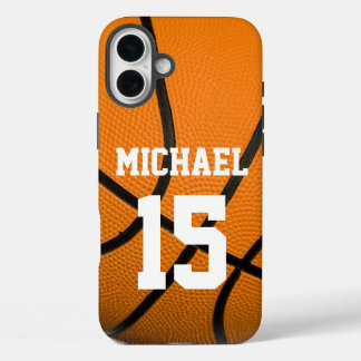 Basketball Your Name Customizable iPhone 16 Plus Case