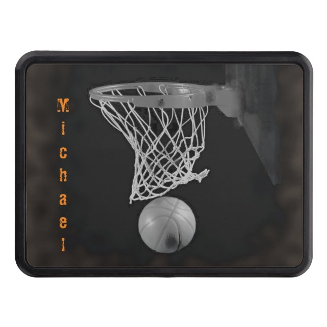 Basketball Your Name Customizable Hitch Cover (Front)