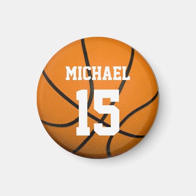 Basketball Your Name Customizable Magnet (Front)
