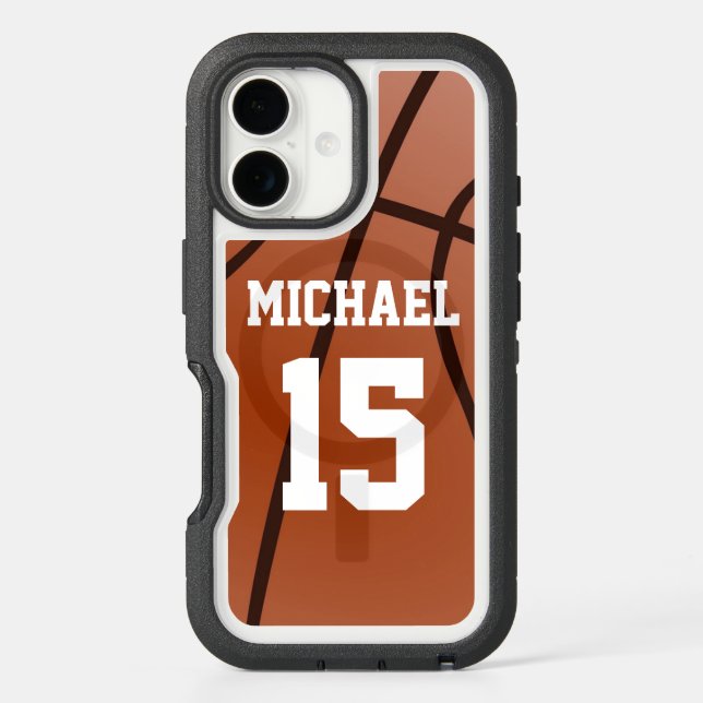 Basketball Your Name Customizable Otterbox iPhone Case (Back)