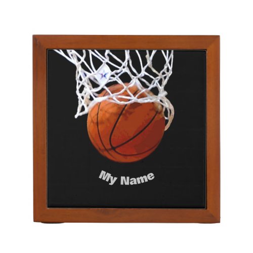 Basketball Your Name Desk Organizer