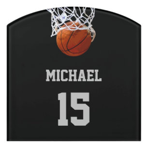 Basketball Your Name Door Sign