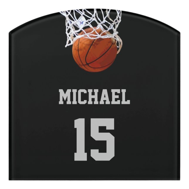 Basketball Your Name Door Sign (Contour Front)