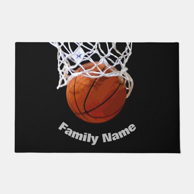 Basketball Your Name Doormat (Front)