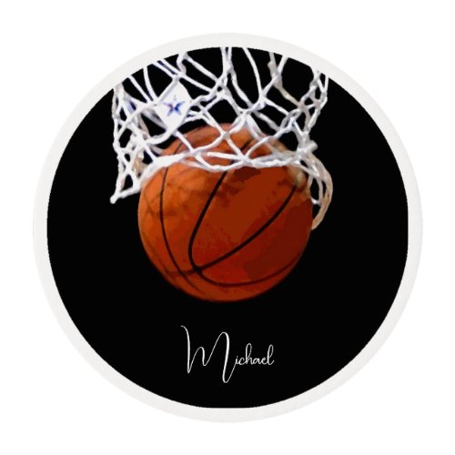 Basketball Your Name  Edible Frosting Rounds