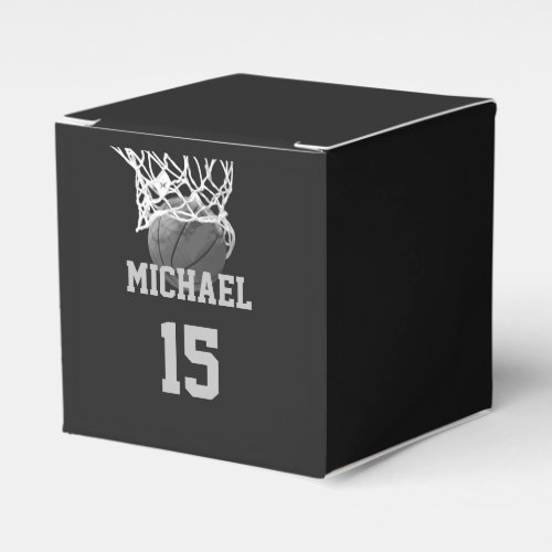 Basketball Your Name Favor Boxes
