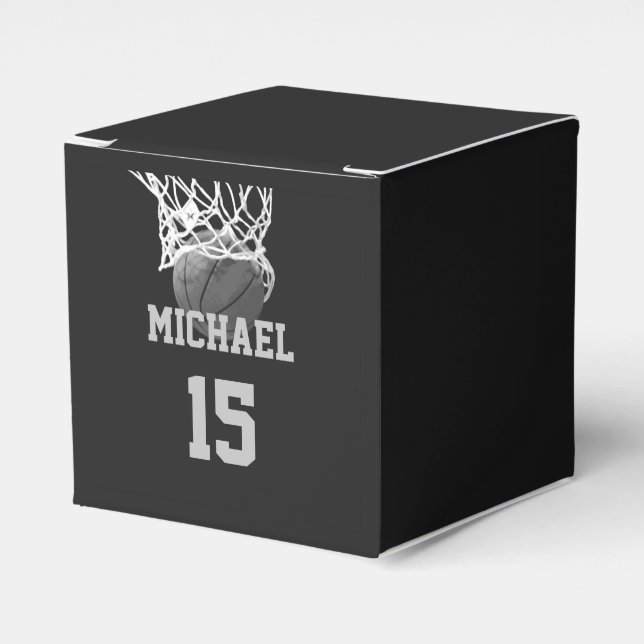 Basketball Your Name Favor Boxes (Front Side)