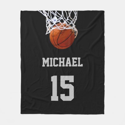 Basketball Your Name Fleece Blanket