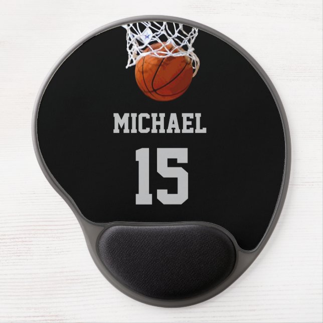 Basketball Your Name Gel Mouse Pad (Front)