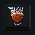 Basketball Your Name Gift Box<br><div class="desc">Digital Sporting Images and Artworks - We Love Basketball - American Popular Sports</div>