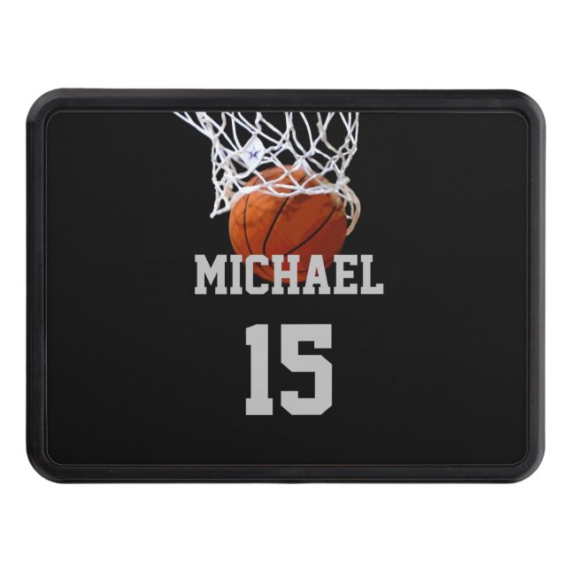 Basketball Your Name Hitch Cover (Front)