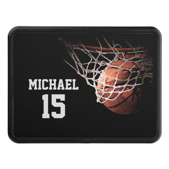 Basketball Your Name Hitch Cover (Front)