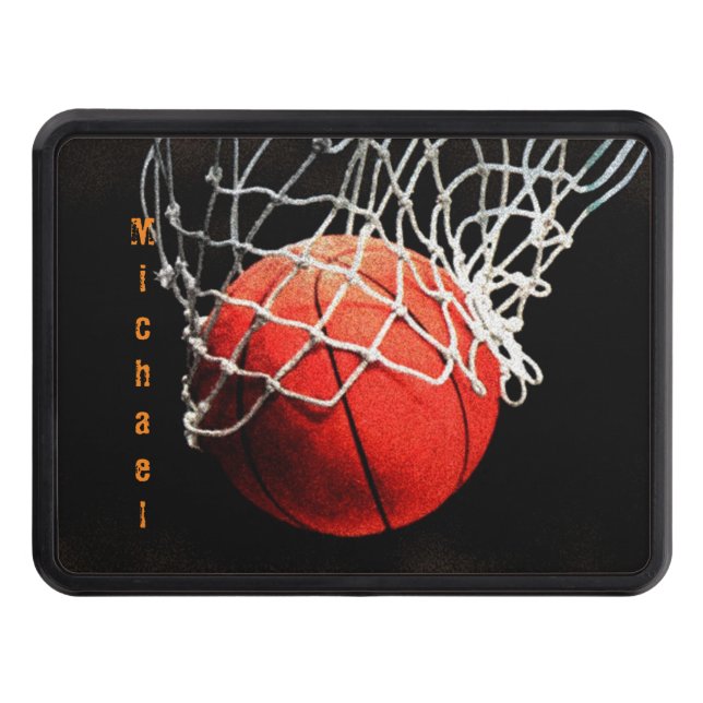 Basketball Your Name Hitch Cover (Front)
