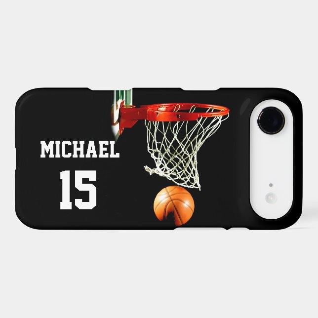 Basketball Your Name iPhone Case (Back Horizontal)