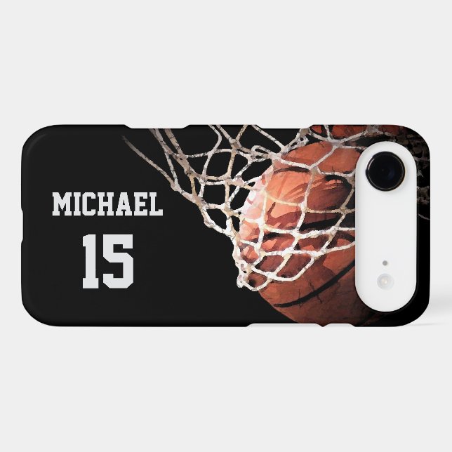 Basketball Your Name iPhone Case (Back Horizontal)