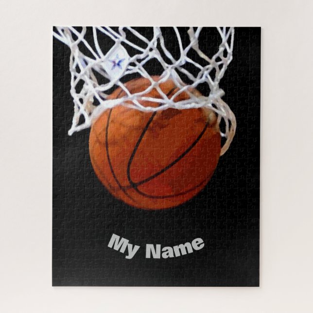 Basketball Your Name Jigsaw Puzzle (Vertical)