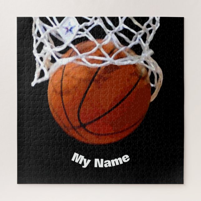 Basketball Your Name Jigsaw Puzzle (Vertical)