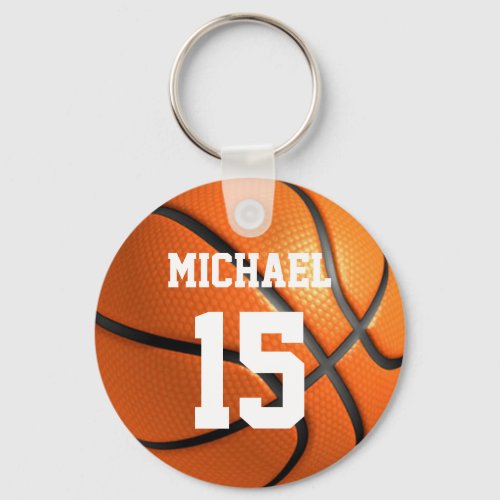 Basketball Your Name Keychain