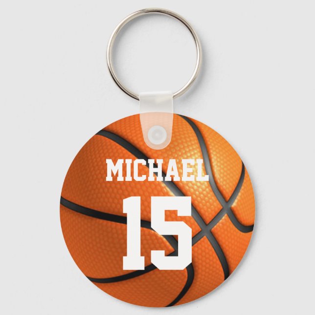 Basketball Your Name Keychain (Front)