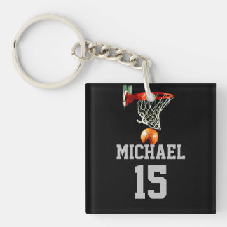 Basketball Your Name Keychain