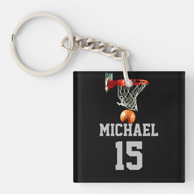 Basketball Your Name Keychain (Front)