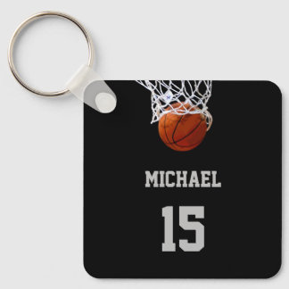Basketball Your Name Keychain