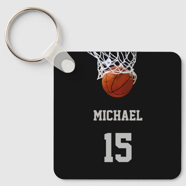 Basketball Your Name Keychain (Front)