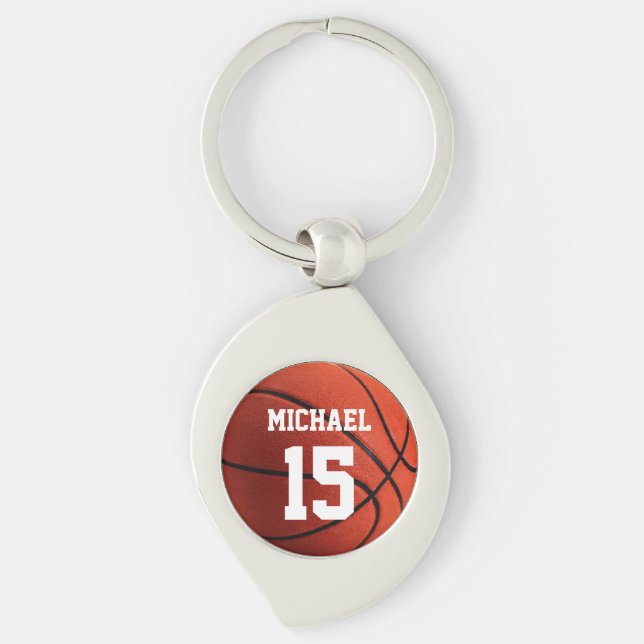 Basketball Your Name Keychain (Front)