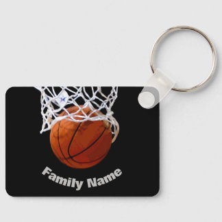 Basketball Your Name Keychain
