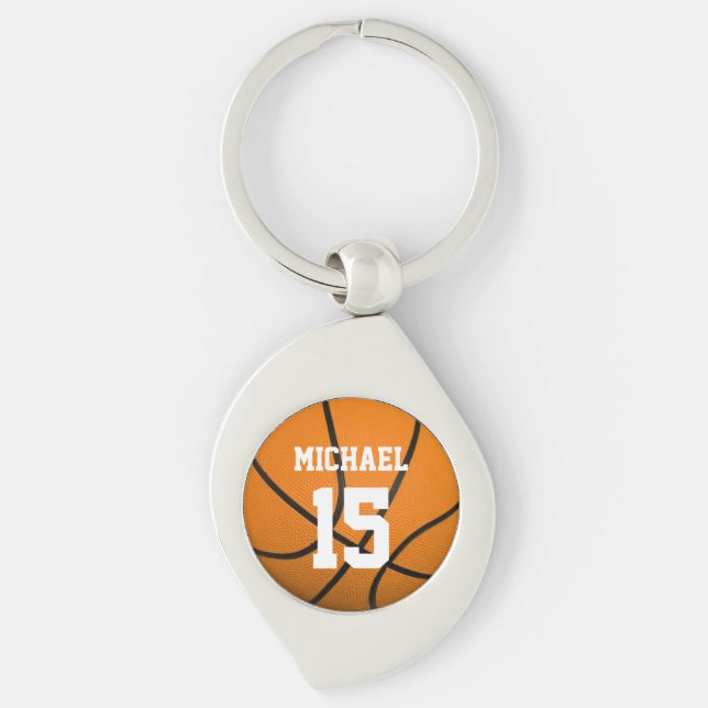 Basketball Your Name Keychain (Front)