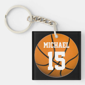 Basketball Your Name Keychain