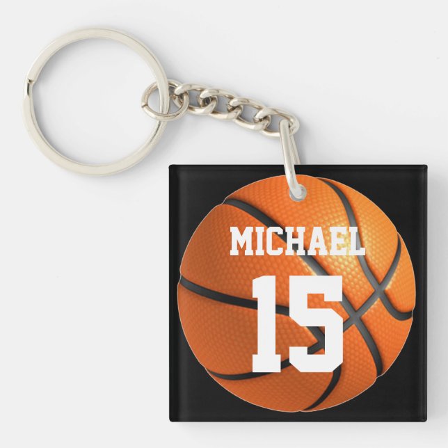 Basketball Your Name Keychain (Front)