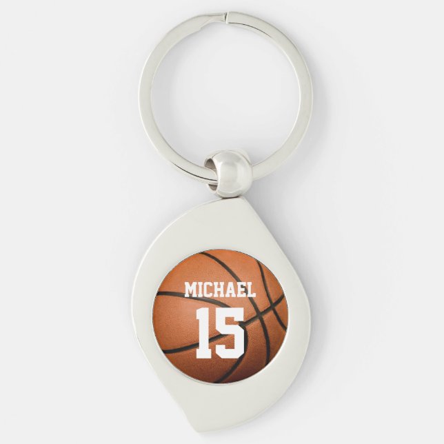 Basketball Your Name Keychain (Front)