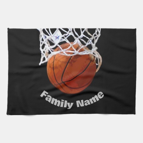 Basketball Your Name Kitchen Towel