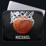 Basketball Your Name Laptop Sleeve<br><div class="desc">Digital Sporting Images and Artworks - We Love Basketball - American Popular Sports</div>