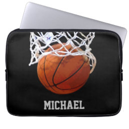 Basketball Your Name Laptop Sleeve