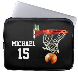 Basketball Your Name Laptop Sleeve