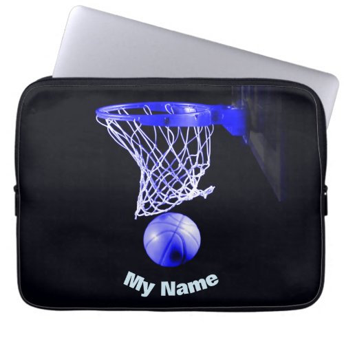 Basketball Your Name Laptop Sleeve