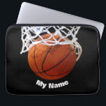 Basketball Your Name Laptop Sleeve<br><div class="desc">Digital Sporting Images and Artworks - We Love Basketball - American Popular Sports</div>