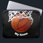Basketball Your Name Laptop Sleeve<br><div class="desc">Digital Sporting Images and Artworks - We Love Basketball - American Popular Sports</div>
