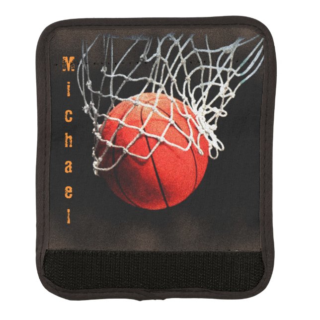 Basketball Your Name Luggage Handle Wrap (Front)