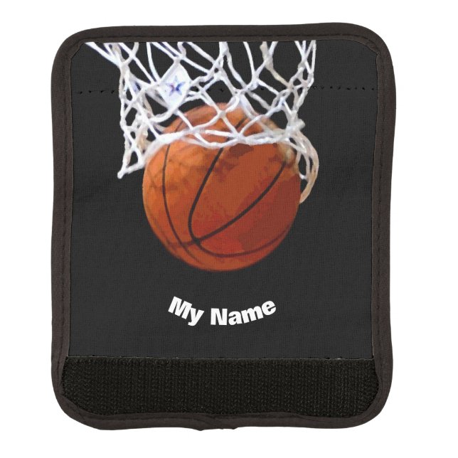 Basketball Your Name Luggage Handle Wrap (Front)